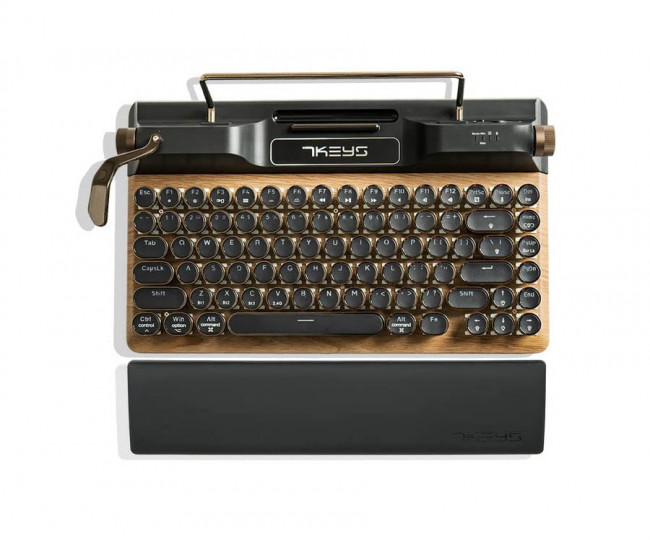 Механическая беспроводная клавиатура 7KEYS TW1868 Retro Typewriter Keyboard